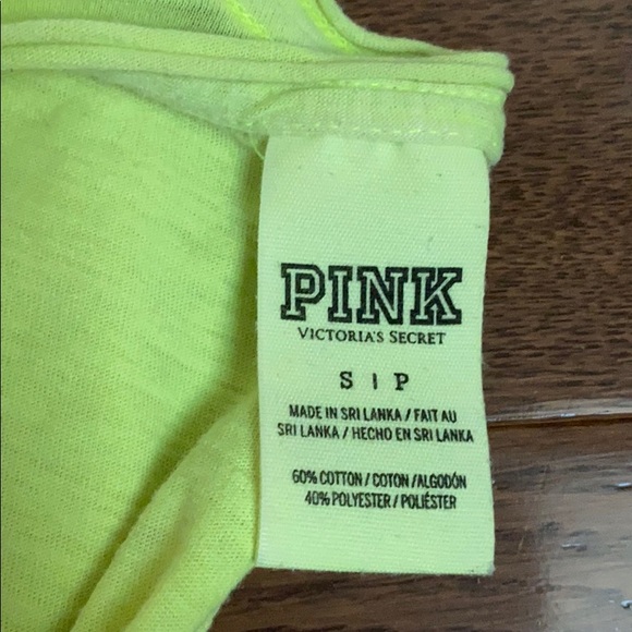 PINK Victoria’s Secret SS T-shirt 💗 Lime - Picture 11 of 11